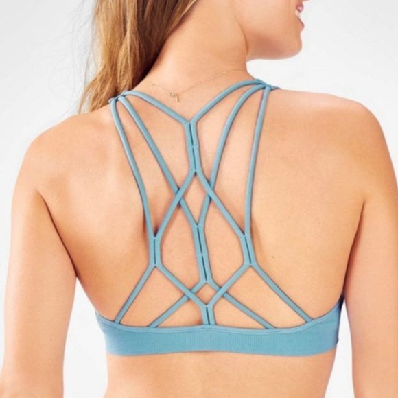 Fabletics Cornflower Blue Connar Seamless Sports Bra - Picture 2 of 8